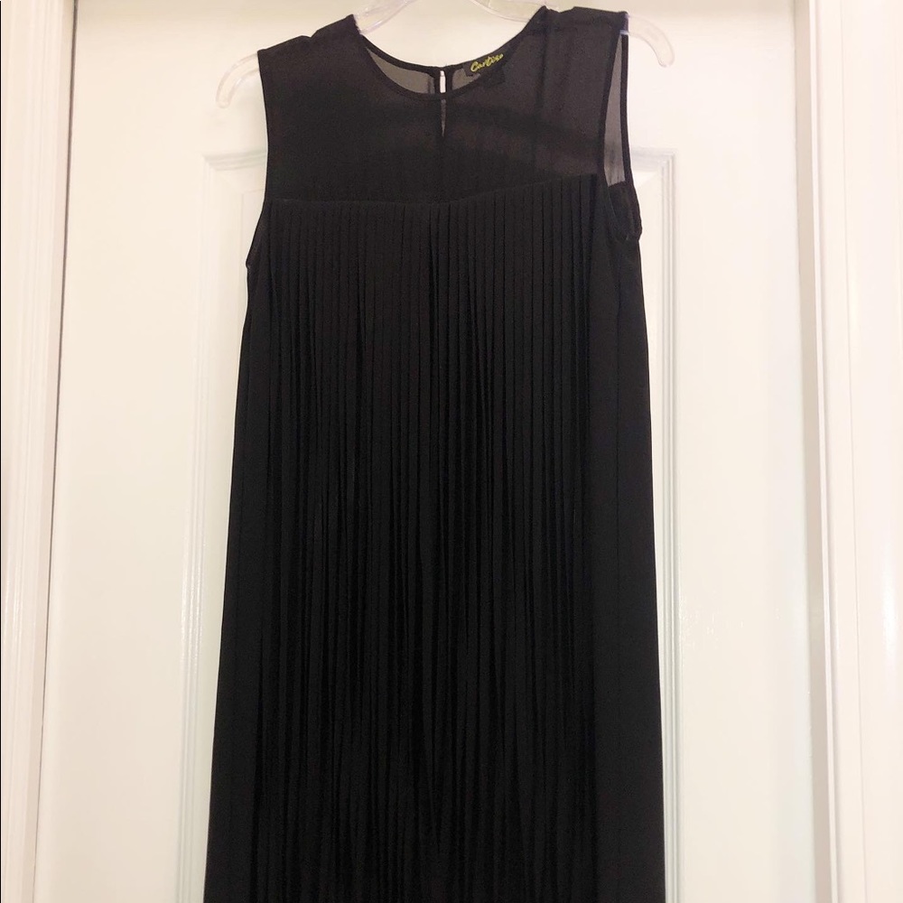Cartise Black mesh tassel dress